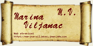 Marina Viljanac vizit kartica